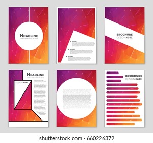 Abstract vector layout background set. For art template design, list, page, mockup brochure theme style, banner, idea, cover, booklet, print, flyer, book, blank, card, ad, sign, sheet,, a4.