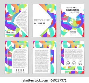 Abstract vector layout background set. For art template design, list, front page, mockup brochure theme style, banner, idea, cover, booklet, print, flyer, book, blank, card, ad, sign, sheet,, a4.