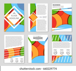 Abstract vector layout background set. For art template design, list, front page, mockup brochure theme style, banner, idea, cover, booklet, print, flyer, book, blank, card, ad, sign, sheet,, a4