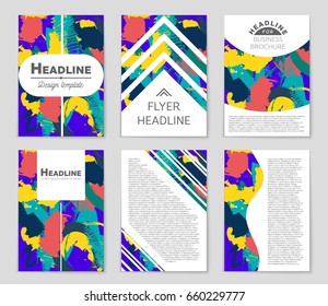 Abstract vector layout background set. For art template design, list, front page, mockup brochure theme style, banner, idea, cover, booklet, print, flyer, book, blank, card, ad, sign, sheet,, a4