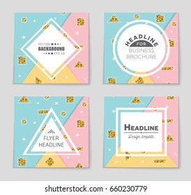Abstract vector layout background set. For art template design, list, front page, mockup brochure theme style, banner, idea, cover, booklet, print, flyer, book, blank, card, ad, sign, sheet,, a4