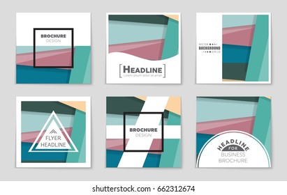 Abstract vector layout background set. For art template design, list, front page, mockup brochure theme style, banner, idea, cover, booklet, print, flyer, book, blank, card, ad, sign, sheet,, a4