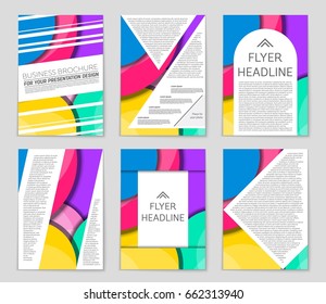 Abstract vector layout background set. For art template design, list, front page, mockup brochure theme style, banner, idea, cover, booklet, print, flyer, book, blank, card, ad, sign, sheet,, a4