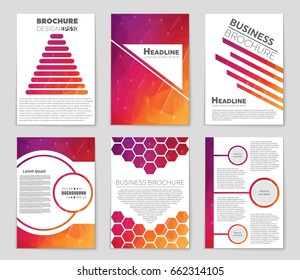 Abstract vector layout background set. For art template design, list, page, mockup brochure theme style, banner, idea, cover, booklet, print, flyer, book, blank, card, ad, sign, sheet,, a4.