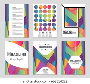Abstract vector layout background set. For art template design, list, front page, mockup brochure theme style, banner, idea, cover, booklet, print, flyer, book, blank, card, ad, sign, sheet,, a4