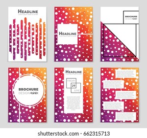 Abstract vector layout background set. For art template design, list, front page, mockup brochure theme style, banner, idea, cover, booklet, print, flyer, book, blank, card, ad, sign, sheet,, a4