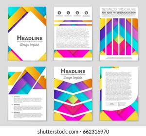 Abstract vector layout background set. For art template design, list, front page, mockup brochure theme style, banner, idea, cover, booklet, print, flyer, book, blank, card, ad, sign, sheet,, a4