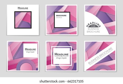 Abstract vector layout background set. For art template design, list, front page, mockup brochure theme style, banner, idea, cover, booklet, print, flyer, book, blank, card, ad, sign, sheet,, a4