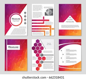 Abstract vector layout background set. For art template design, list, page, mockup brochure theme style, banner, idea, cover, booklet, print, flyer, book, blank, card, ad, sign, sheet,, a4.