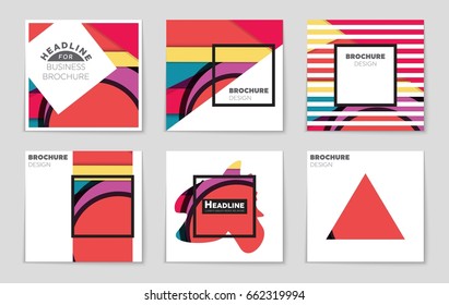 Abstract vector layout background set. For art template design, list, front page, mockup brochure theme style, banner, idea, cover, booklet, print, flyer, book, blank, card, ad, sign, sheet,, a4