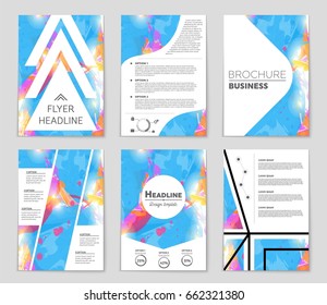 Abstract vector layout background set. For art template design, list, front page, mockup brochure theme style, banner, idea, cover, booklet, print, flyer, book, blank, card, ad, sign, sheet,, a4