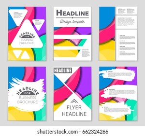 Abstract vector layout background set. For art template design, list, front page, mockup brochure theme style, banner, idea, cover, booklet, print, flyer, book, blank, card, ad, sign, sheet,, a4