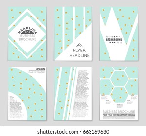 Abstract vector layout background set. For art template design, list, front page, mockup brochure theme style, banner, idea, cover, booklet, print, flyer, book, blank, card, ad, sign, sheet,, a4.