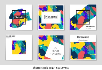 Abstract vector layout background set. For art template design, list, front page, mockup brochure theme style, banner, idea, cover, booklet, print, flyer, book, blank, card, ad, sign, sheet,, a4.