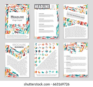 Abstract vector layout background set. For art template design, list, front page, mockup brochure theme style, banner, idea, cover, booklet, print, flyer, book, blank, card, ad, sign, sheet,, a4.