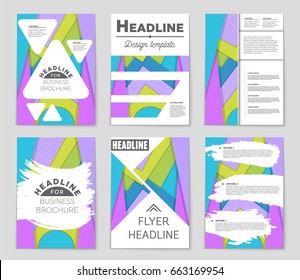 Abstract vector layout background set. For art template design, list, front page, mockup brochure theme style, banner, idea, cover, booklet, print, flyer, book, blank, card, ad, sign, sheet,, a4.
