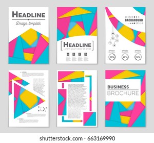 Abstract vector layout background set. For art template design, list, front page, mockup brochure theme style, banner, idea, cover, booklet, print, flyer, book, blank, card, ad, sign, sheet,, a4.