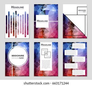 Abstract vector layout background set. For art template design, list, front page, mockup brochure theme style, banner, idea, cover, booklet, print, flyer, book, blank, card, ad, sign, sheet,, a4