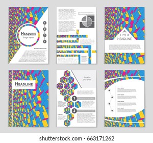 Abstract vector layout background set. For art template design, list, front page, mockup brochure theme style, banner, idea, cover, booklet, print, flyer, book, blank, card, ad, sign, sheet,, a4.