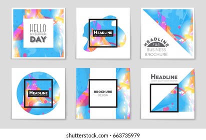 Abstract vector layout background set. For art template design, list, front page, mockup brochure theme style, banner, idea, cover, booklet, print, flyer, book, blank, card, ad, sign, sheet,, a4.