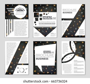Abstract vector layout background set. For art template design, list, front page, mockup brochure theme style, banner, idea, cover, booklet, print, flyer, book, blank, card, ad, sign, sheet,, a4.