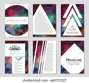 Abstract vector layout background set. For art template design, list, front page, mockup brochure theme style, banner, idea, cover, booklet, print, flyer, book, blank, card, ad, sign, sheet,, a4