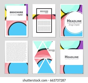 Abstract vector layout background set. For art template design, list, front page, mockup brochure theme style, banner, idea, cover, booklet, print, flyer, book, blank, card, ad, sign, sheet,, a4.