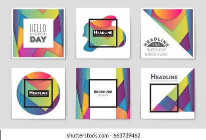 Abstract vector layout background set. For art template design, list, front page, mockup brochure theme style, banner, idea, cover, booklet, print, flyer, book, blank, card, ad, sign, sheet,, a4.
