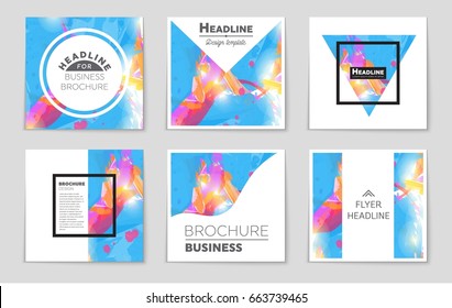 Abstract vector layout background set. For art template design, list, front page, mockup brochure theme style, banner, idea, cover, booklet, print, flyer, book, blank, card, ad, sign, sheet,, a4.