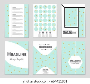 Abstract vector layout background set. For art template design, list, front page, mockup brochure theme style, banner, idea, cover, booklet, print, flyer, book, blank, card, ad, sign, sheet,, a4.