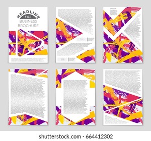 Abstract vector layout background set. For art template design, list, front page, mockup brochure theme style, banner, idea, cover, booklet, print, flyer, book, blank, card, ad, sign, sheet,, a4.