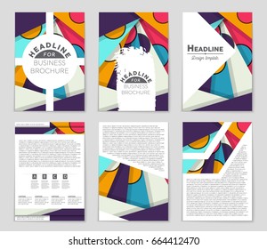 Abstract vector layout background set. For art template design, list, front page, mockup brochure theme style, banner, idea, cover, booklet, print, flyer, book, blank, card, ad, sign, sheet,, a4.