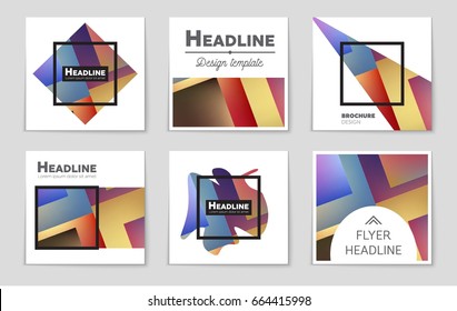 Abstract vector layout background set. For art template design, list, front page, mockup brochure theme style, banner, idea, cover, booklet, print, flyer, book, blank, card, ad, sign, sheet,, a4.
