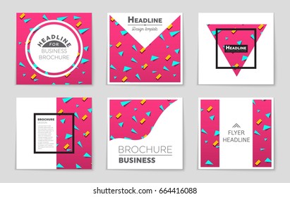 Abstract vector layout background set. For art template design, list, front page, mockup brochure theme style, banner, idea, cover, booklet, print, flyer, book, blank, card, ad, sign, sheet,, a4.