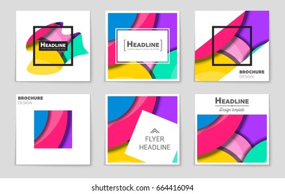 Abstract vector layout background set. For art template design, list, front page, mockup brochure theme style, banner, idea, cover, booklet, print, flyer, book, blank, card, ad, sign, sheet,, a4.
