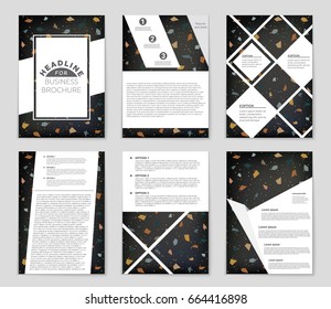 Abstract vector layout background set. For art template design, list, front page, mockup brochure theme style, banner, idea, cover, booklet, print, flyer, book, blank, card, ad, sign, sheet,, a4.