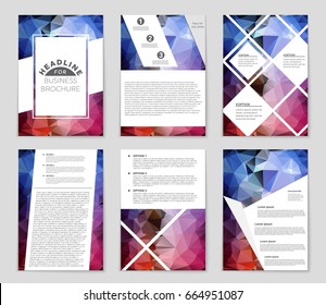 Abstract vector layout background set. For art template design, list, front page, mockup brochure theme style, banner, idea, cover, booklet, print, flyer, book, blank, card, ad, sign, sheet,, a4