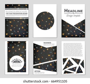 Abstract vector layout background set. For art template design, list, front page, mockup brochure theme style, banner, idea, cover, booklet, print, flyer, book, blank, card, ad, sign, sheet,, a4.