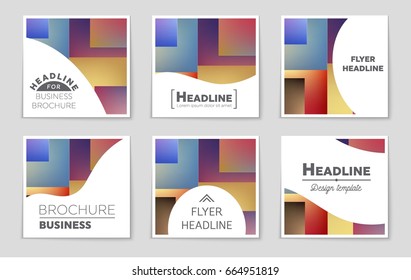 Abstract vector layout background set. For art template design, list, front page, mockup brochure theme style, banner, idea, cover, booklet, print, flyer, book, blank, card, ad, sign, sheet,, a4.