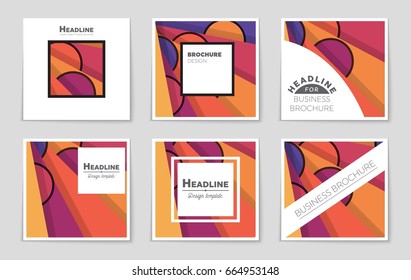 Abstract vector layout background set. For art template design, list, front page, mockup brochure theme style, banner, idea, cover, booklet, print, flyer, book, blank, card, ad, sign, sheet,, a4.