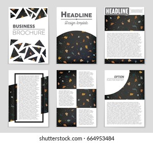 Abstract vector layout background set. For art template design, list, front page, mockup brochure theme style, banner, idea, cover, booklet, print, flyer, book, blank, card, ad, sign, sheet,, a4.