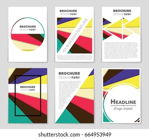 Abstract vector layout background set. For art template design, list, front page, mockup brochure theme style, banner, idea, cover, booklet, print, flyer, book, blank, card, ad, sign, sheet,, a4.