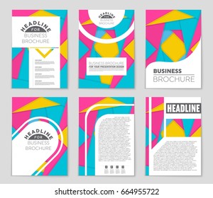 Abstract vector layout background set. For art template design, list, front page, mockup brochure theme style, banner, idea, cover, booklet, print, flyer, book, blank, card, ad, sign, sheet,, a4.