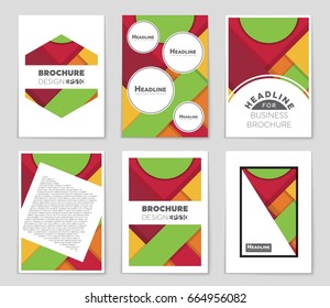 Abstract vector layout background set. For art template design, list, front page, mockup brochure theme style, banner, idea, cover, booklet, print, flyer, book, blank, card, ad, sign, sheet,, a4.