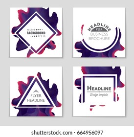 Abstract vector layout background set. For art template design, list, front page, mockup brochure theme style, banner, idea, cover, booklet, print, flyer, book, blank, card, ad, sign, sheet,, a4.