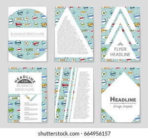 Abstract vector layout background set. For art template design, list, front page, mockup brochure theme style, banner, idea, cover, booklet, print, flyer, book, blank, card, ad, sign, sheet,, a4