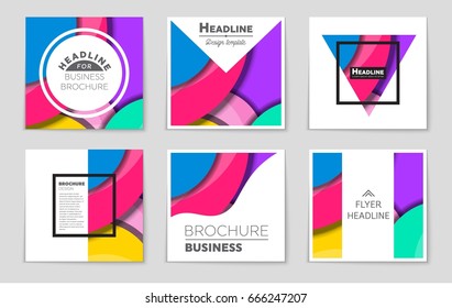 Abstract vector layout background set. For art template design, list, front page, mockup brochure theme style, banner, idea, cover, booklet, print, flyer, book, blank, card, ad, sign, sheet,, a4.