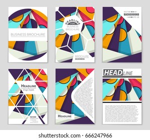 Abstract vector layout background set. For art template design, list, front page, mockup brochure theme style, banner, idea, cover, booklet, print, flyer, book, blank, card, ad, sign, sheet,, a4.