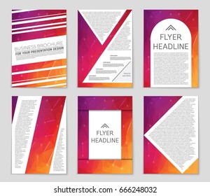 Abstract vector layout background set. For art template design, list, front page, mockup brochure theme style, banner, idea, cover, booklet, print, flyer, book, blank, card, ad, sign, sheet,, a4