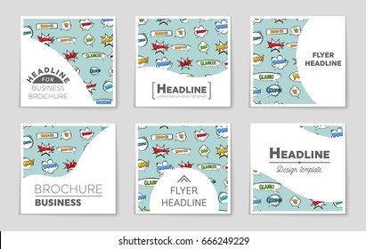 Abstract vector layout background set. For art template design, list, front page, mockup brochure theme style, banner, idea, cover, booklet, print, flyer, book, blank, card, ad, sign, sheet,, a4
